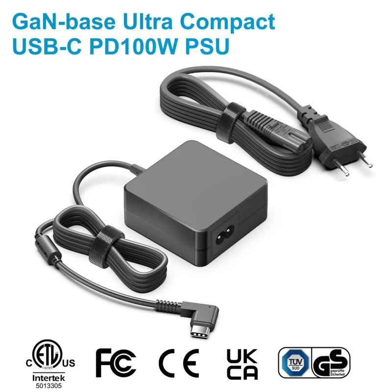 100W GaN Square PD USB-C захранващ адаптер