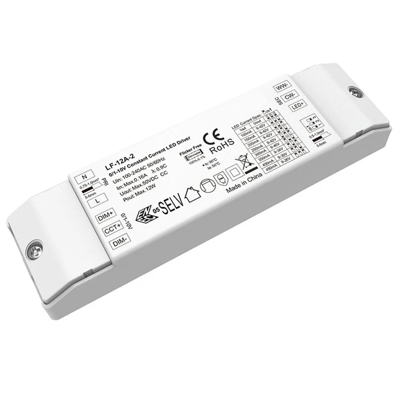 12W постоянен ток 0-10V CCT димируем LED драйвер