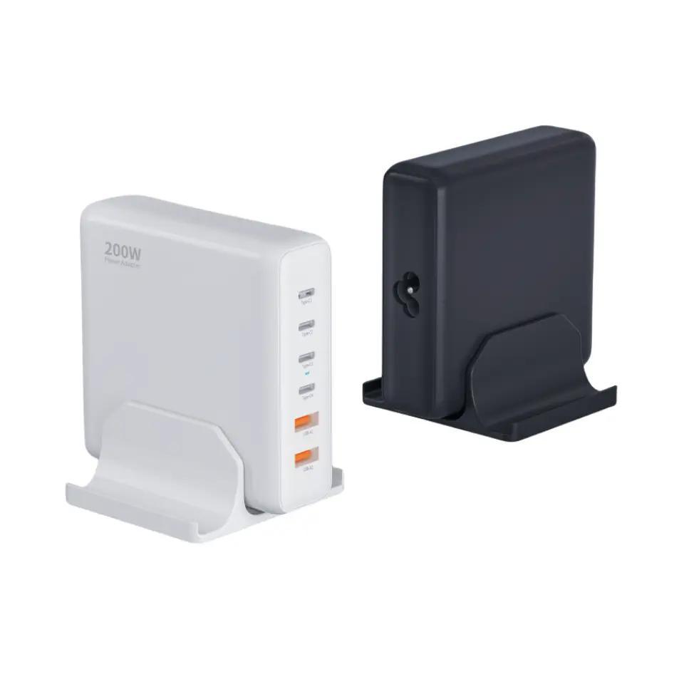 200W настолно PD зарядно устройство с 6 порта тип C