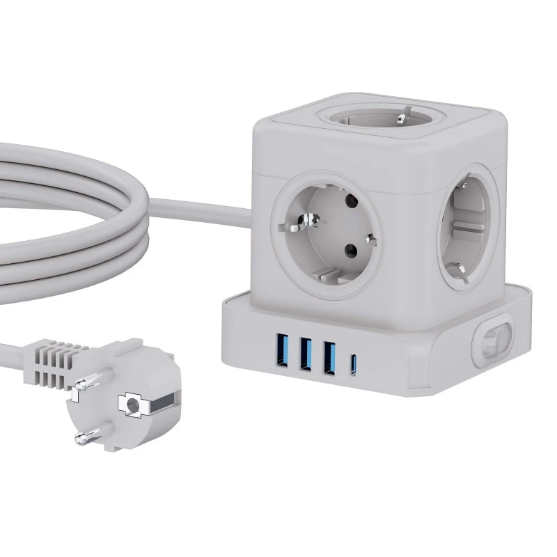5-изходен контакт за бързо зареждане Surge Tower Protector Socket