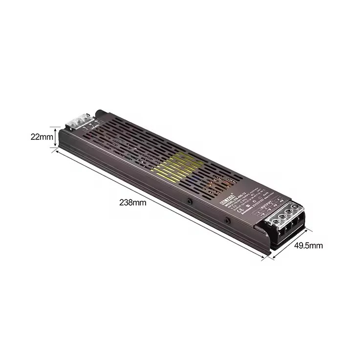Ултра тънко или тънко 100W 12V/24V импулсно захранване с един изход